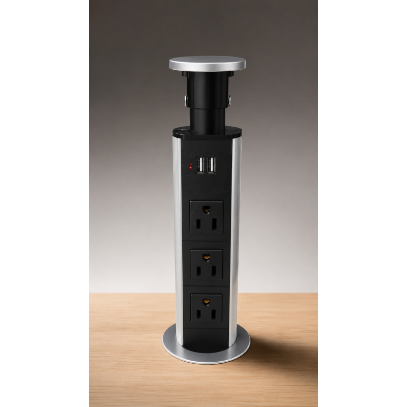 Regleta manual 3 Tomas 2 Usb