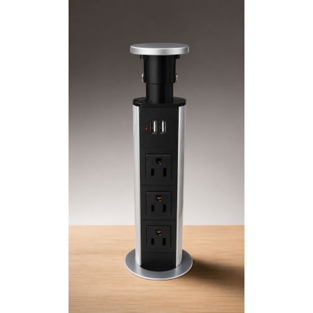 Regleta manual 3 Tomas 2 Usb