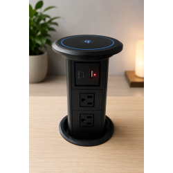 Regleta automática Retráctil con Cargador Inalámbrico